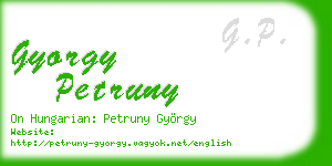 gyorgy petruny business card